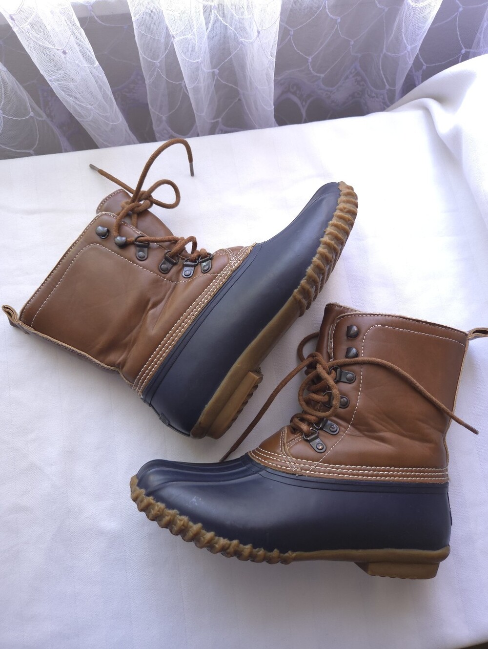 Esprit Harbor Lace Up Duck Boots Womens Size 8